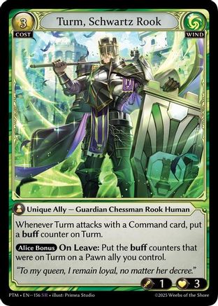 Turm, Schwartz Rook (156) - Phantom Monarchs Foil