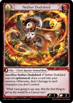 Nether Dodobird (Curio Foil) (092) - Phantom Monarchs Foil