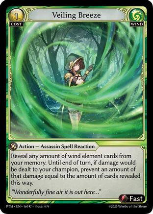 Veiling Breeze (Curio Foil) (160) - Phantom Monarchs Foil