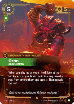Ornn - Blacksmith (058/221) CN - Spiritforged Foil