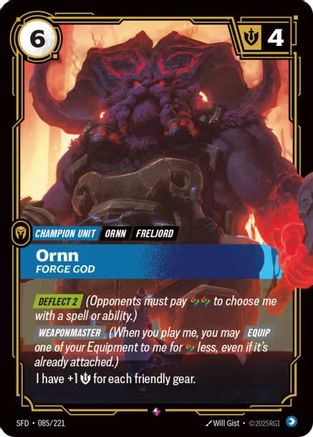Ornn - Forge God (085/221) CN - Spiritforged Foil