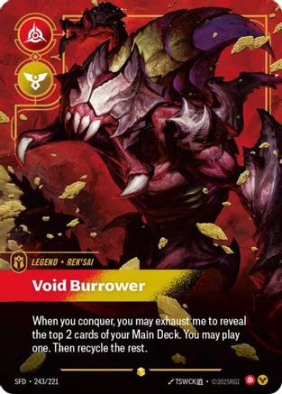 Rek'sai - Void Burrower (Overnumbered) (243/221) CN - Spiritforged Foil