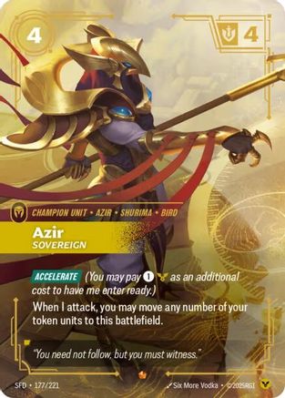 Azir - Sovereign (177/221) CN - Spiritforged Foil