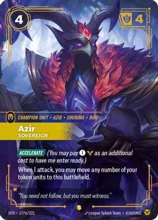 Azir - Sovereign (Alternate Art) (177a/221) CN - Spiritforged Foil