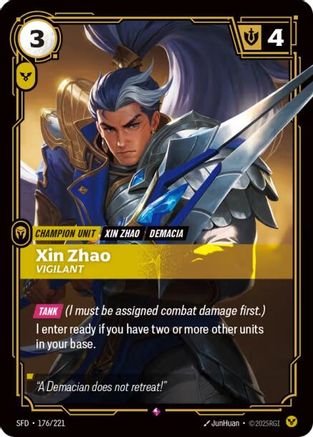 Xin Zhao - Vigilant (176/221) CN - Spiritforged Foil