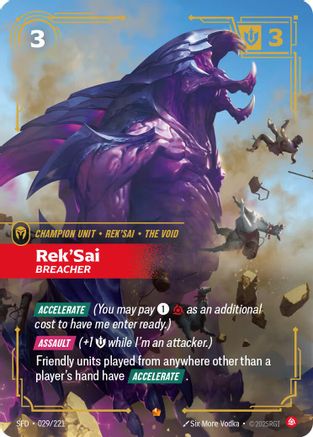 Rek'Sai - Breacher (029/221) CN - Spiritforged Foil