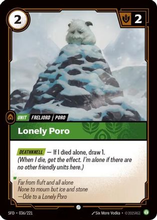 Lonely Poro (036/221) CN - Spiritforged Foil