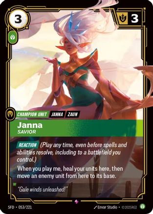 Janna - Savior (053/221) CN - Spiritforged Foil