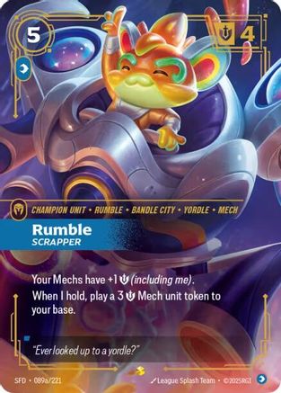Rumble - Scrapper (Alternate Art) (089a/221) CN - Spiritforged Foil
