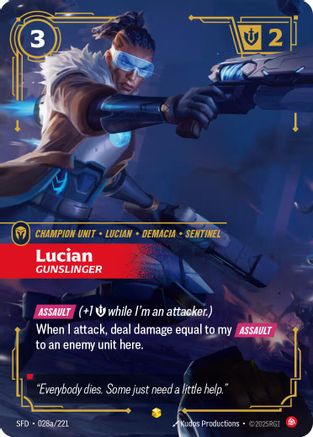 Lucian - Gunslinger (Alternate Art) (028a/221) CN - Spiritforged Foil