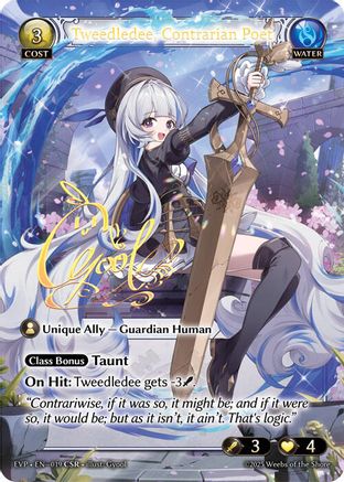 Tweedledee, Contrarian Poet (CSR) (128) - Promotional Cards Foil