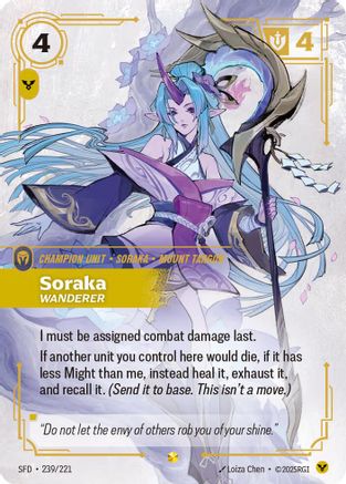 Soraka - Wanderer (Overnumbered) (239/221) CN - Spiritforged Foil
