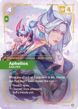 Aphelios - Exalted (Overnumbered) (224/221) CN - Spiritforged Foil