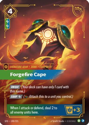 Forgefire Cape (190/221) CN - Spiritforged Foil