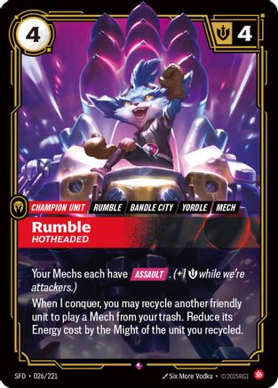 Rumble - Hotheaded (026/221) CN - Spiritforged Foil