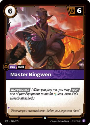 Master Bingwen (127/221) CN - Spiritforged Foil