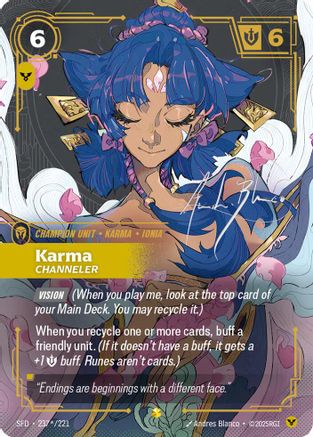 Karma - Channeler (Signature) (237*/221) CN - Spiritforged Foil