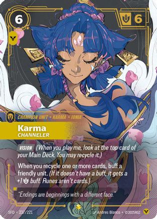Karma - Channeler (Overnumbered) (237/221) CN - Spiritforged Foil