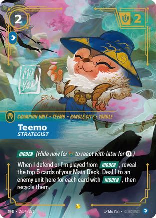 Teemo - Strategist (Signature) (230*/221) CN - Spiritforged Foil