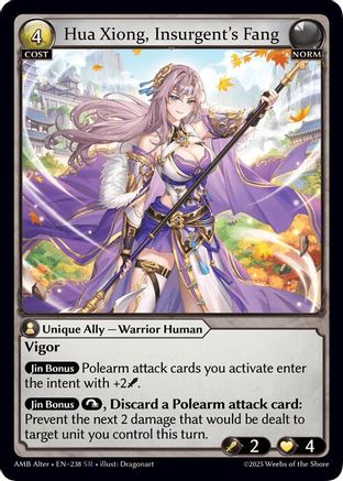 Hua Xiong, Insurgent's Fang (238) - Mortal Ambition Alter Edition Foil
