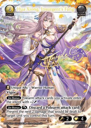 Hua Xiong, Insurgent's Fang (CSR) (238) - Mortal Ambition Alter Edition Foil