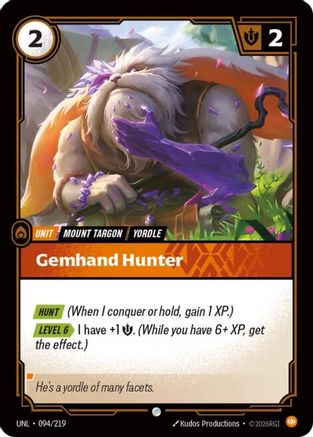 Gemhand Hunter (094/219) CN - Unleashed Foil
