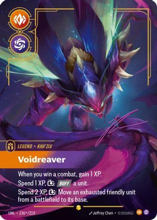Kha'Zix - Voidreaver (Signature) (236*/219) CN - Unleashed Foil