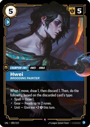 Hwei - Brooding Painter (080/219) CN - Unleashed Foil