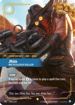 Jhin - Meticulous Killer (Alternate Art) (089a/219) CN - Unleashed Foil