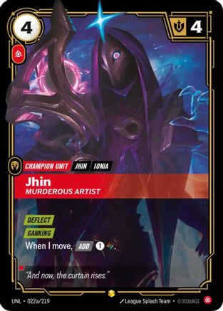Jhin - Murderous Artist (Alternate Art) (022a/219) CN - Unleashed Foil