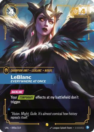 LeBlanc - Everywhere At Once (Alternate Art) (090a/219) CN - Unleashed Foil