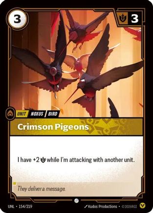 Crimson Pigeons (154/219) CN - Unleashed Foil