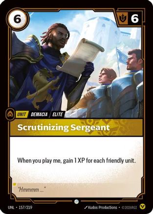 Scrutinizing Sergeant (157/219) CN - Unleashed