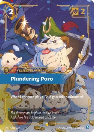 Plundering Poro (Overnumbered) (222/219) CN - Unleashed Foil