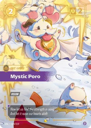 Mystic Poro (Overnumbered) (224/219) CN - Unleashed Foil