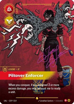 Vi - Piltover Enforcer (Signature) (225*/219) CN - Unleashed Foil