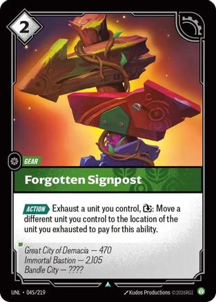 Forgotten Signpost (045/219) CN - Unleashed