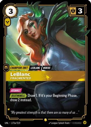 LeBlanc - Fragmented (Alternate Art) (172a/219) CN - Unleashed Foil