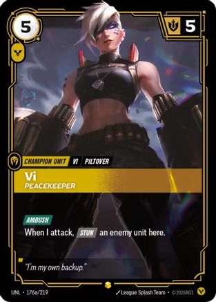 Vi - Peacekeeper (Alternate Art) (176a/219) CN - Unleashed Foil