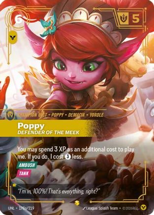 Poppy - Defender of the Meek (Alternate Art) (178a/219) CN - Unleashed Foil