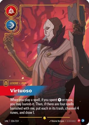 Jhin - Virtuoso (Overnumbered) (226/219) CN - Unleashed Foil