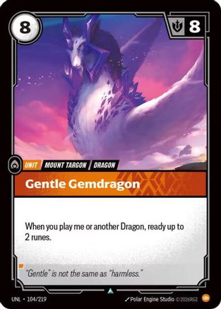 Gentle Gemdragon (104/219) CN - Unleashed