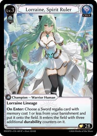 Lorraine, Spirit Ruler (Extended Art) (009) - Radiant Origins Pantheon Foil