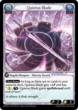 Quietus Blade (034) - Radiant Origins Pantheon