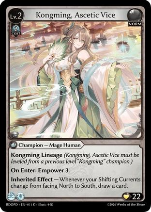 Kongming, Ascetic Vice (011) - Radiant Origins Pantheon