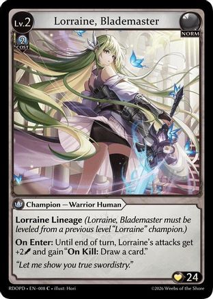 Lorraine, Blademaster (008) - Radiant Origins Pantheon