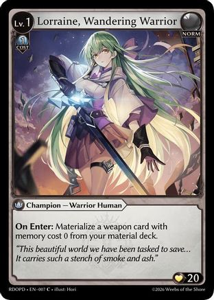 Lorraine, Wandering Warrior (007) - Radiant Origins Pantheon
