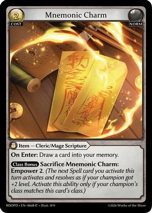 Mnemonic Charm (086B) (086B) - Radiant Origins Pantheon