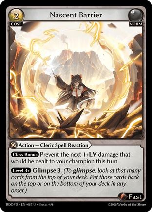 Nascent Barrier (087) - Radiant Origins Pantheon