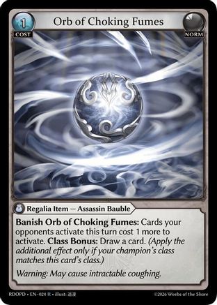 Orb of Choking Fumes (024) - Radiant Origins Pantheon